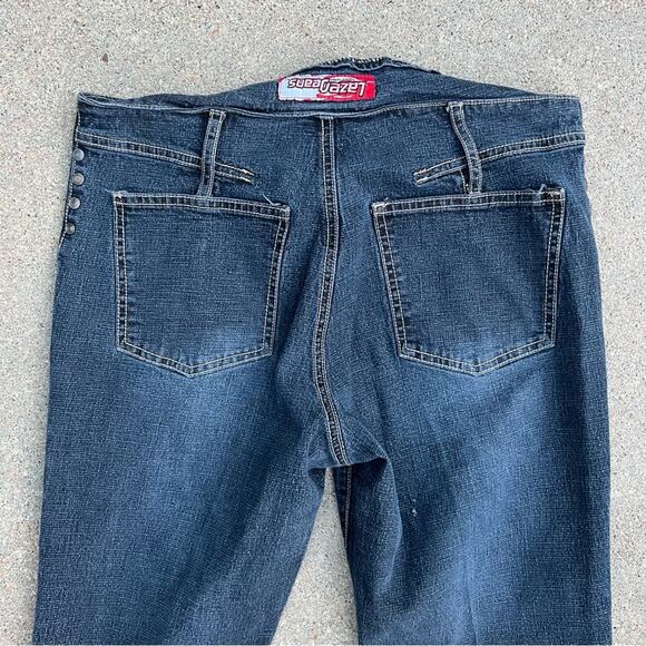 Vintage Y2K Lazer Jeans Flare with no waistband stretchy Size 9 - Picture 7 of 11